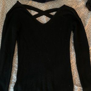 Black Criss-Cross Sweater